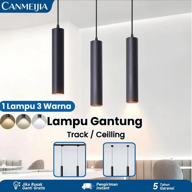Moderne LED Pendelleuchte von CANMEIJIA mit austauschbarer GU10 Birne für Küche und Esszimmer - Bild 1