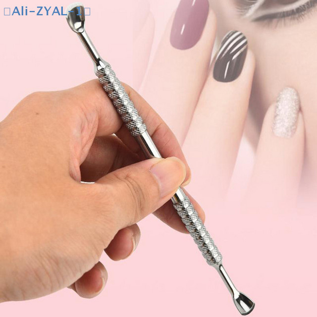 JETTING Nagelhautschieber aus Edelstahl, doppelseitig, Metallic, Füße - Bild 1