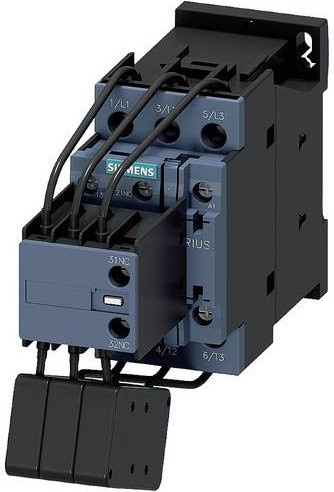 Siemens Kondensatorschütz 3RT2626-1AP05 mit 3 Schließern, 77 VA, 10A, grau - Bild 1
