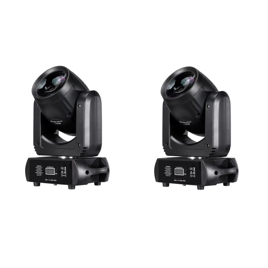 HYULIGHTS Mini LED Moving Head Licht mit 150 W, RGB Strahl und Punkt sowie 18 rotierenden Prismen in Schwarz - Bild 3