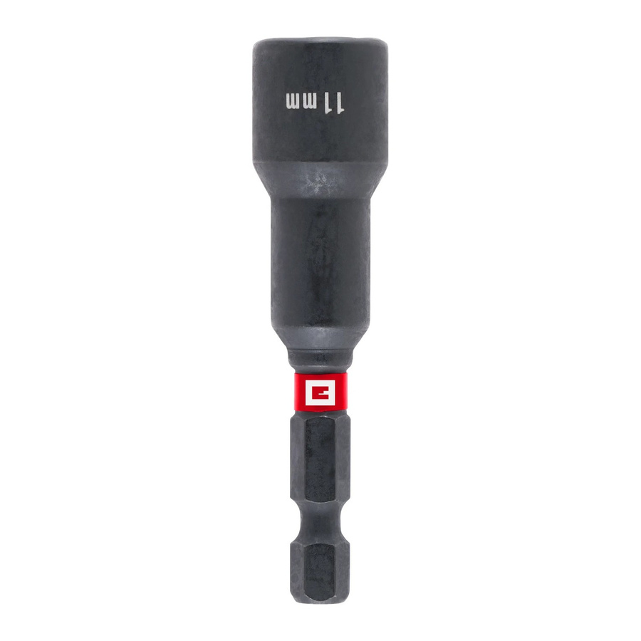 Einhell Impact Sechskant-Steckschlüssel aus Edelstahl mit 1/4 Zoll E 6.3 Schaft in Rot/Schwarz, 11 mm - Bild 2