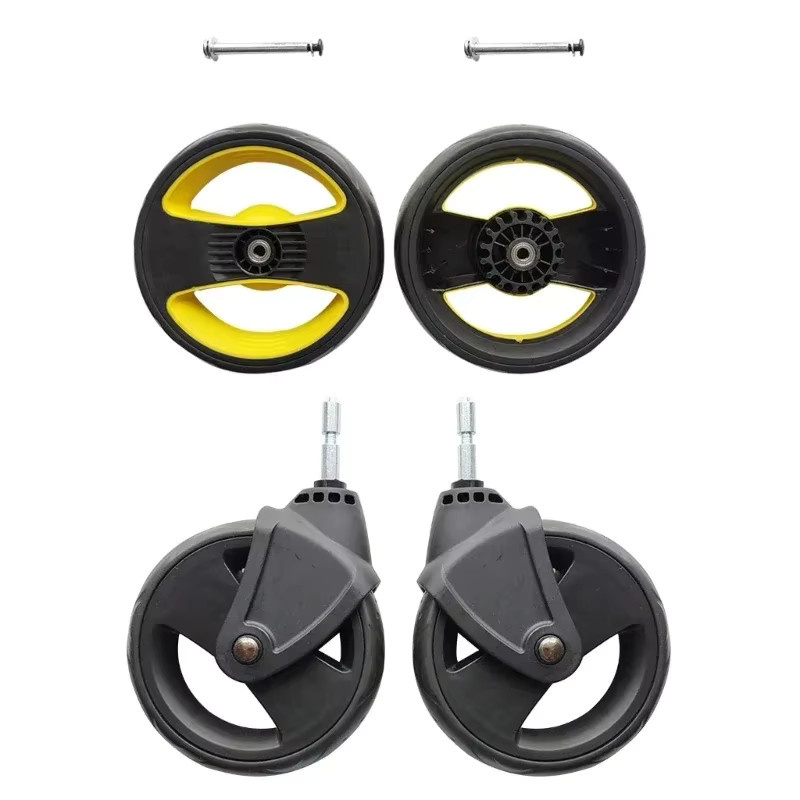Ersatzrad-Set für DOONA Kinderwagen vorne und hinten, Schwarz, 1 Paar - Bild 4
