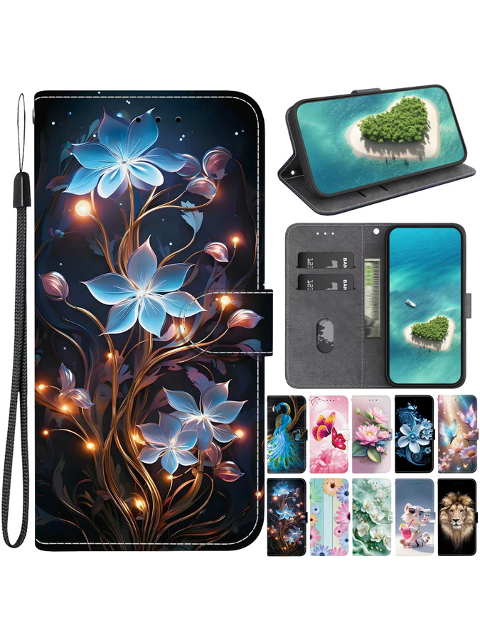 Leder Handyhülle Wallet mit Lanyard für Samsung Galaxy S21 S22 S23 S24 S25 S26 Ultra Plus FE Edge Pro - Bild 6