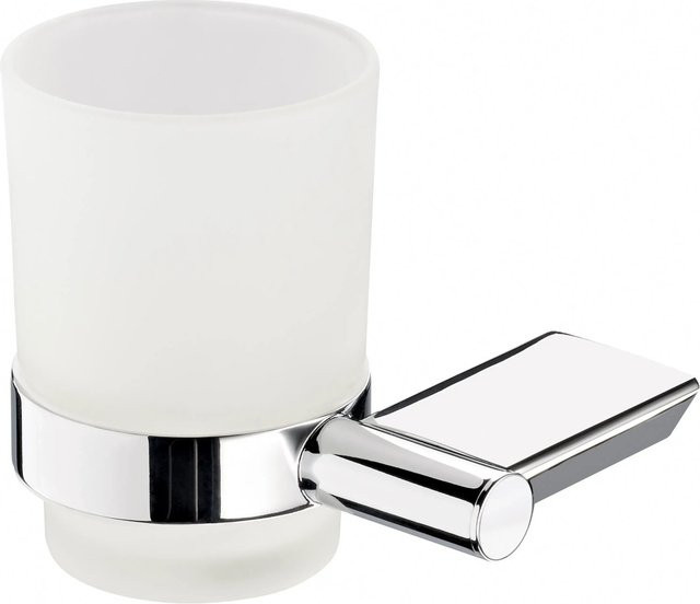 OBI Deco-Line Zahnputzglas in Transparent und Weiß - Bild 1