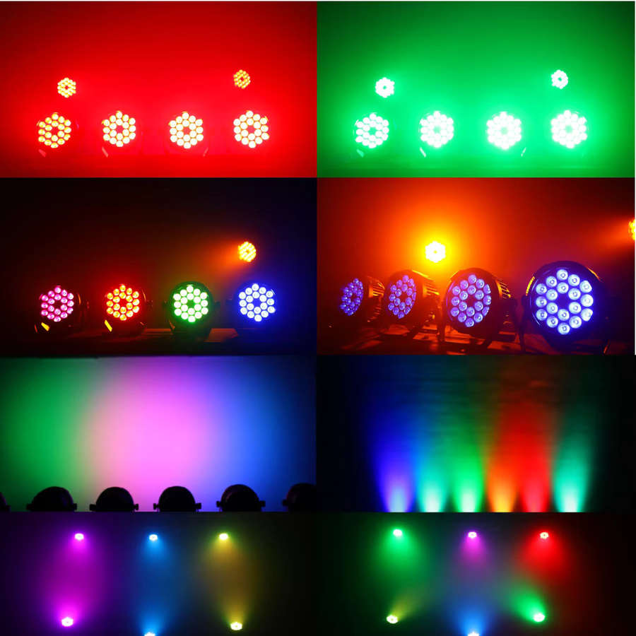 2 Stück HYULIGHTS LED-PAR-Scheinwerfer IP65 Wasserdicht RGBWA UV 6in1 DMX512 Outdoor Bühneneffekt aus Aluminium in Schwarz - Bild 5