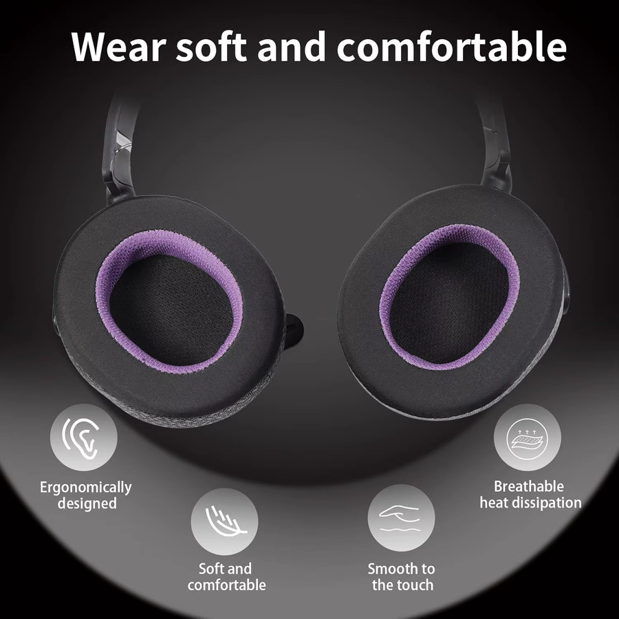 SteelSeries Ersatz-Ohrpolster aus Kühlgel-Mesh für Arctis 1/3/5/7/9/Pro/Nova Kopfhörer in Schwarz oder Lila - Bild 5