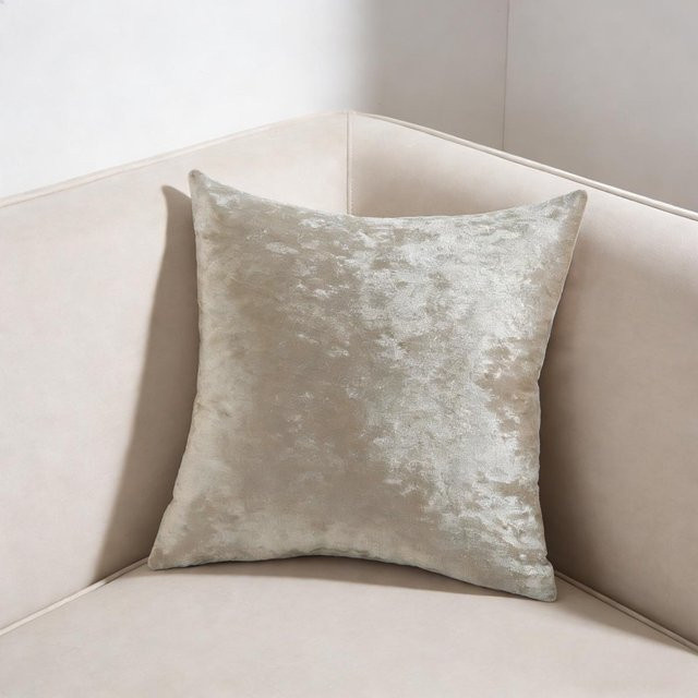 JMG Clothing Samt-Kissenbezug in Grau, schlichtes Design für Sofa und Wohnzimmer, B/T/H: 45 x 45 x 0 cm - Bild 1