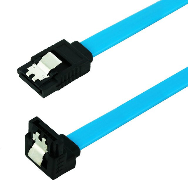 OULLX SATA 3.0 Kabel für Festplatte und SSD, 90-Grad-Hochgeschwindigkeits-HDD-Adapter und SATA-Verlängerungskabel in Blau - Bild 1