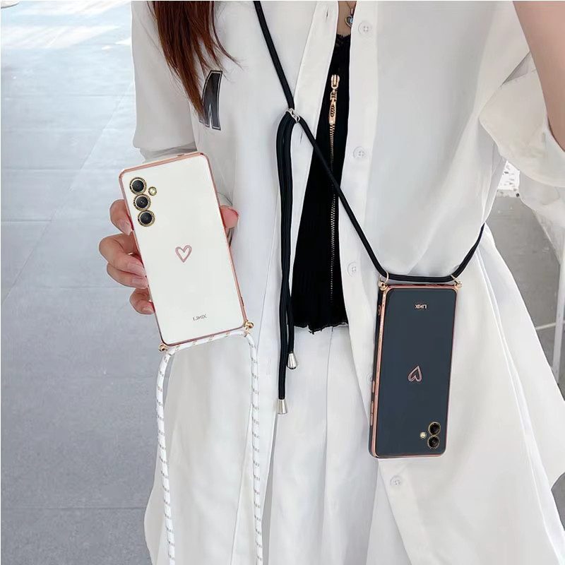 Crossbody Lanyard Strap mit Plating für Samsung Galaxy A55 A35 A25 A54 A34 A15 A14 A13 A05 A04 A03 A03S A02 A01 4G 5G in Green Multicolour - Bild 2
