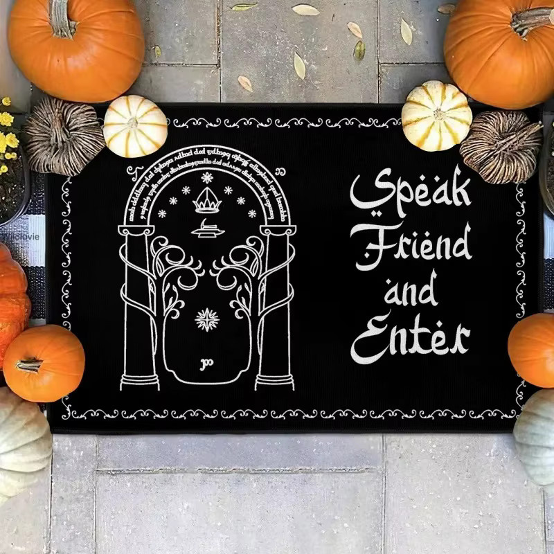 Rutschfeste Fußmatte Lord of the Rings von INS in Schwarz, maschinenwaschbar, B/T: 60 x 40 cm - Bild 2