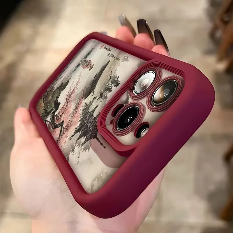 Japanische Handyhülle mit Kirschblüten und Bügel für iPhone 17 16 15 14 13 12 11 Pro Max XS X XR 7 8 Plus und Air Modelle - Bild 5