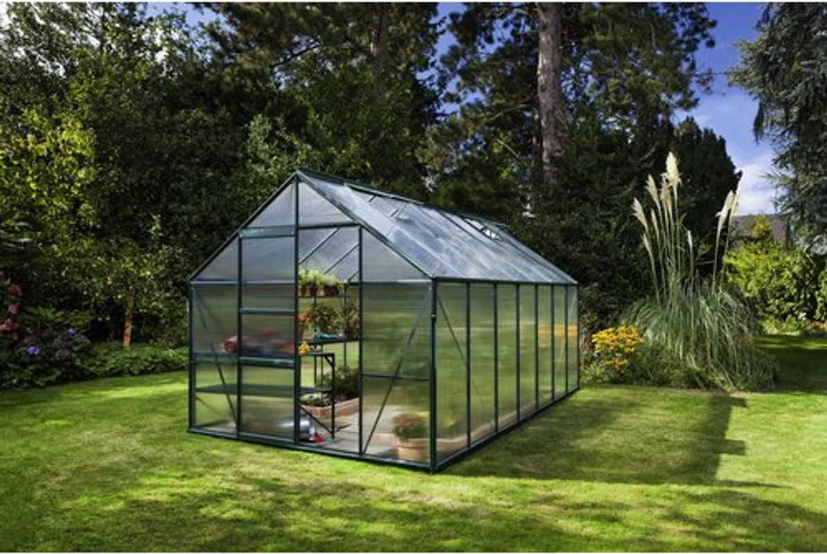 Vitavia Gewächshaus Merkur, 11,5 m², smaragdgrün, 4 mm HKP - Bild 5