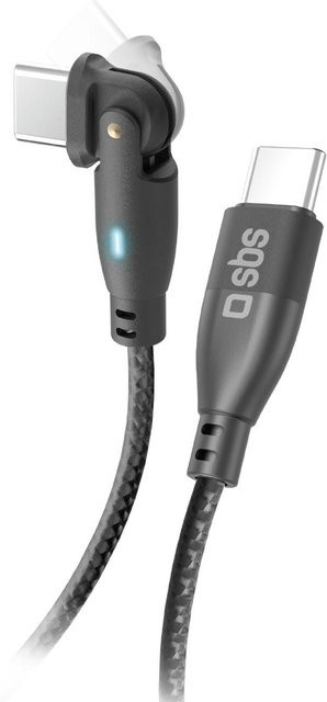 SBS Flexi USB-C 2.0 Ladekabel 60 W, Schwarz, 1 m - Bild 1