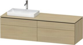 Duravit L-Cube Waschtischunterschrank in Weiß und Beige mit 2 Schubladen, matt, B/T/H: 162 x 55 x 48,2 cm - Bild 1