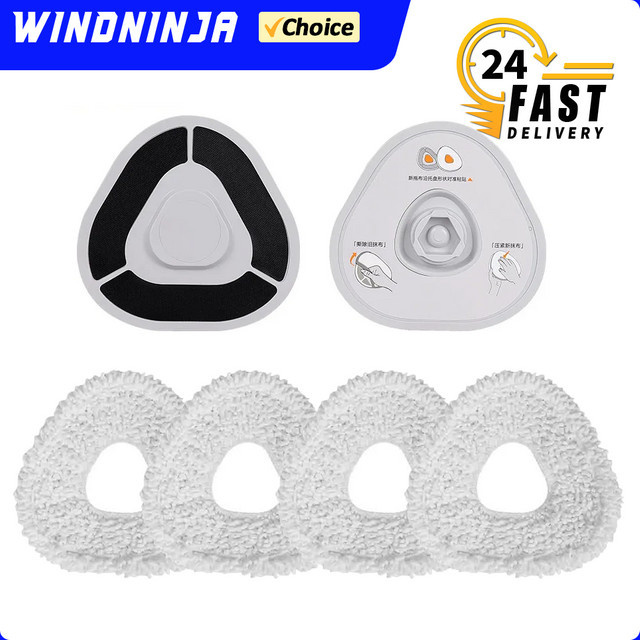 WINDNINJA Moppständer und Wischtuch in Weiß für Narwal J3, J4, Freo X Ultra, J4 Lite, J5 und Freo Z Ultra Kehrroboter mit hoher Wasseraufnahme - Bild 1