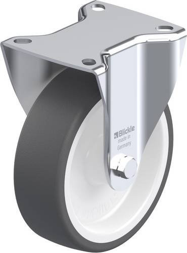 Blickle B-POTH 125G Bockrolle aus verzinktem Stahl und Kunststoff, Rad-Durchmesser: 125 mm, Tragfähigkeit: 250 kg - Bild 1