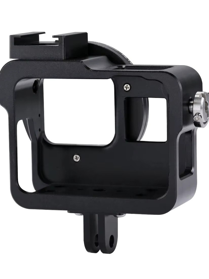 PULUZ CNC-Aluminiumlegierung Gehäuse mit 52mm UV-Objektiv für GoPro HERO (2018), HERO7 Black, HERO6 und HERO5 in Schwarz - Bild 4