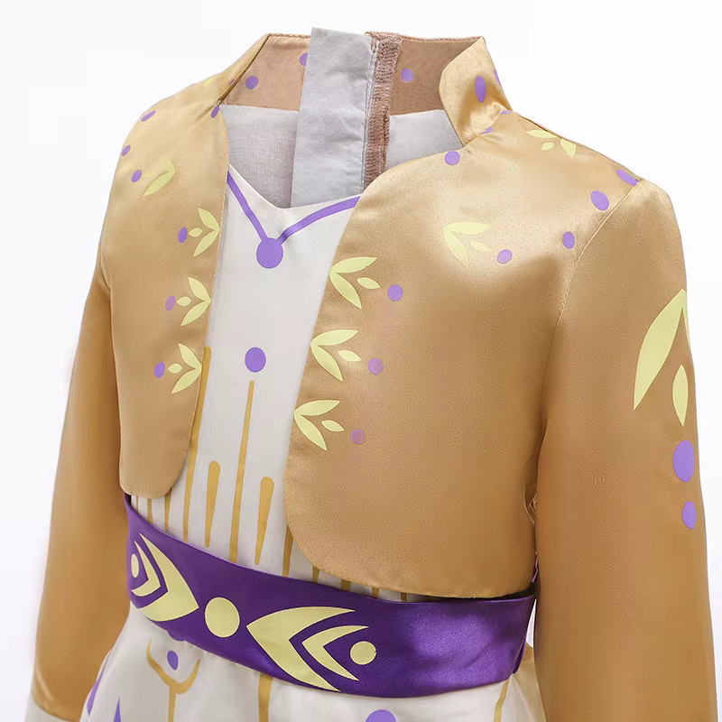 MESOQ Die Eiskönigin Anna Kostüm, Prinzessin Kleid, Textil, Bunt - Bild 3