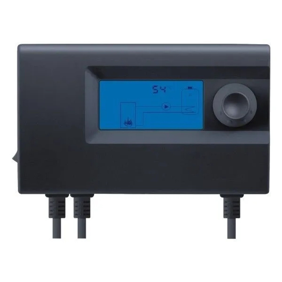 Euroster Elektronische Pumpensteuerung 11E mit LCD-Display und Anti-Stopp in Schwarz, Wandmontage - Bild 2