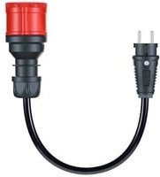 go-e Adapter für Gemini flex 11 kW, CEE rot Drehstrom 16A auf Haushaltssteckdose, rot/schwarz - Bild 1