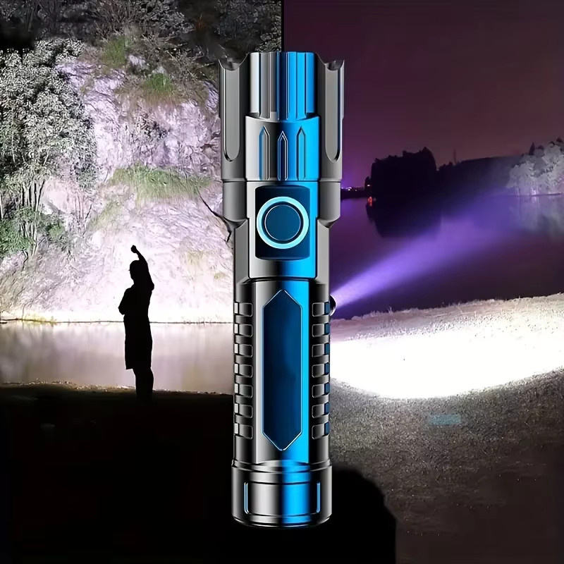 XIWANGFIRE LED-Taschenlampe mit 1000 Lumen, wiederaufladbar und wasserdicht für Notfälle und Camping - Bild 6