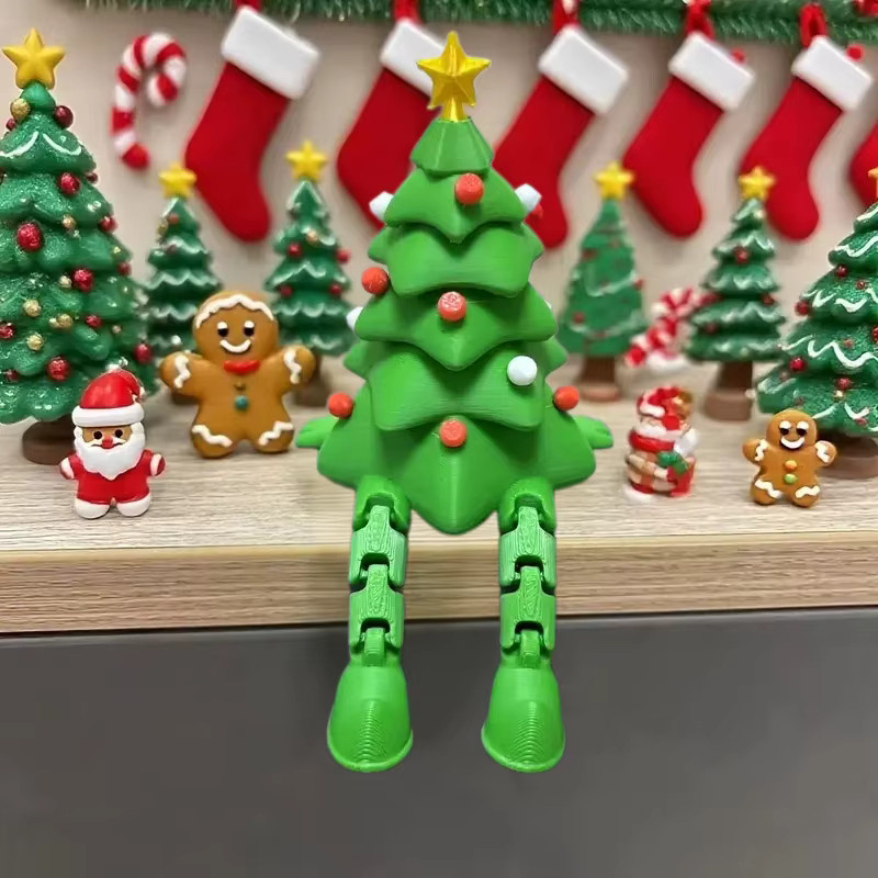 JETTING Weihnachtskugel mit beweglichen Gelenken aus dem 3D-Druck als Christbaumschmuck und festliche Tischdekoration - Bild 3
