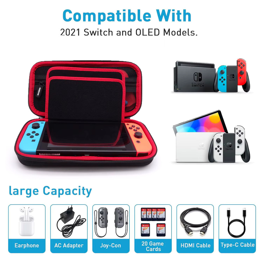 Nintendo Tragetasche für Nintendo Switch und New Switch OLED in Schwarz - Bild 2