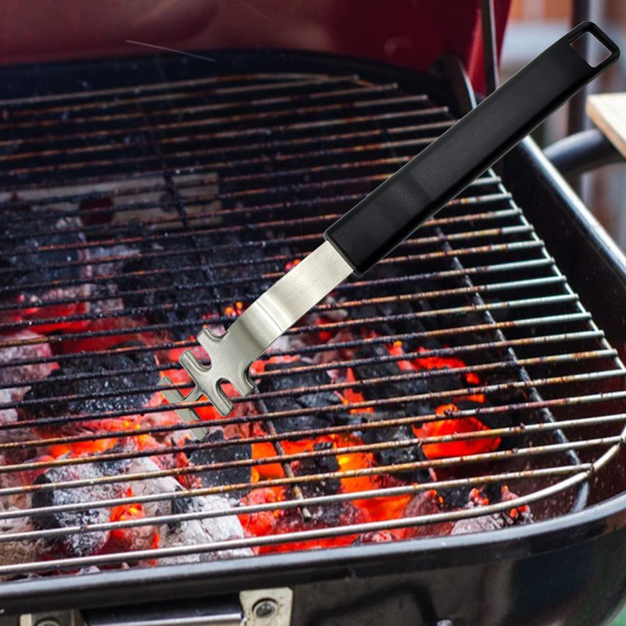 Kesoto Grillrost Heber in Silber als praktisches Grillwerkzeug zum Abziehen des Grillgitters - Bild 3