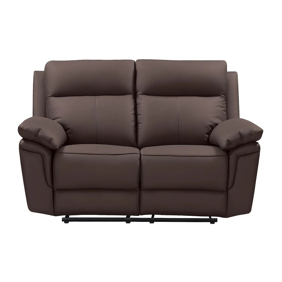 Vente-unique Relaxsofa Pakita Schokoladenbraun mit verstellbarer Kopfstütze und Kunstlederbezug Breite: 153 cm - Bild 2