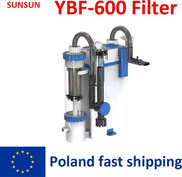 SUNSUN Aquarium Vorfilter YBF-600 Wandmontierter Drei-in-Eins Filter zur Sauerstoffanreicherung und Fischkot-Trennung - Bild 1