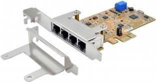 Exsys EX-6084 Netzwerkadapter PCIe mit 4x Gigabit Ethernet LAN in Silber - Bild 1