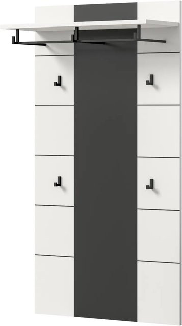 Inn.Furn Garderobenpaneel Cooper in Weiß und Grau, B/H: 80 x 141 cm - Bild 1