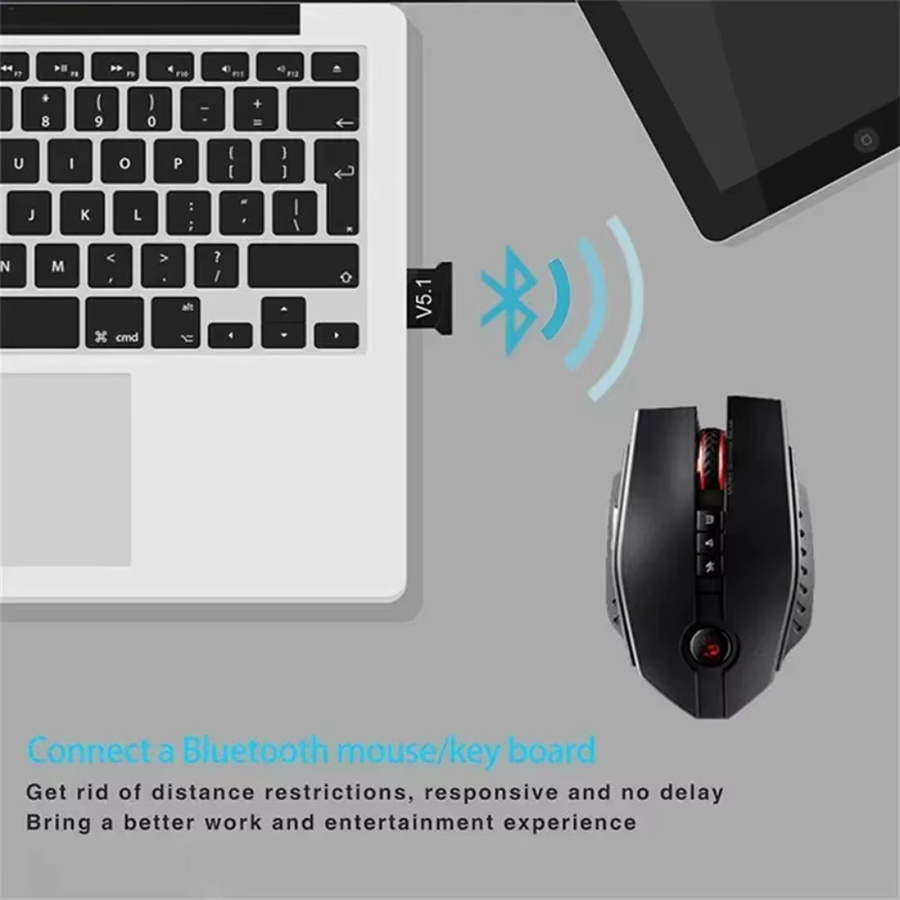 USB Bluetooth 5.1 Dongle Adapter als Wireless Audio Transmitter und Empfänger für PC, Laptop, Tablet und Smartphone - Bild 2