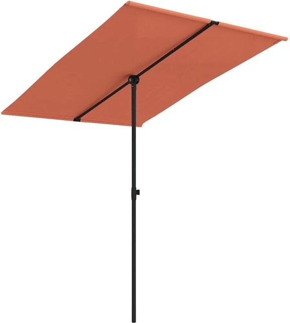 vidaXL Sonnenschirm mit Aluminium-Mast in Terrakotta, B/T/H: 200 x 200 x 215 cm - Bild 1