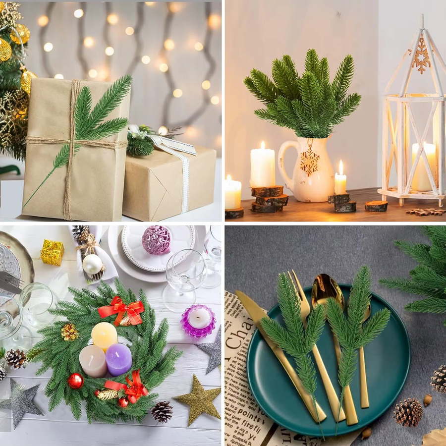 Künstliche Kiefernnadeln in Grün für Garten, Hochzeit und Weihnachtsdekoration - Bild 2