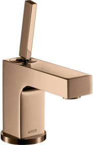 Hansgrohe Axor Citterio Waschtisch-Einhebelmischer in Rosegold mit Pin-Griff und Pop-up-Abfluss - Bild 1