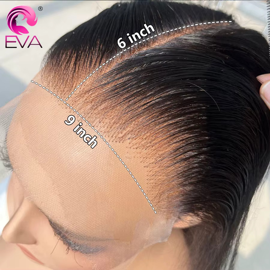 Eva Hair Frontal Closure, brasilianisches Echthaar, HD-Spitze, vorgezupft - Bild 5