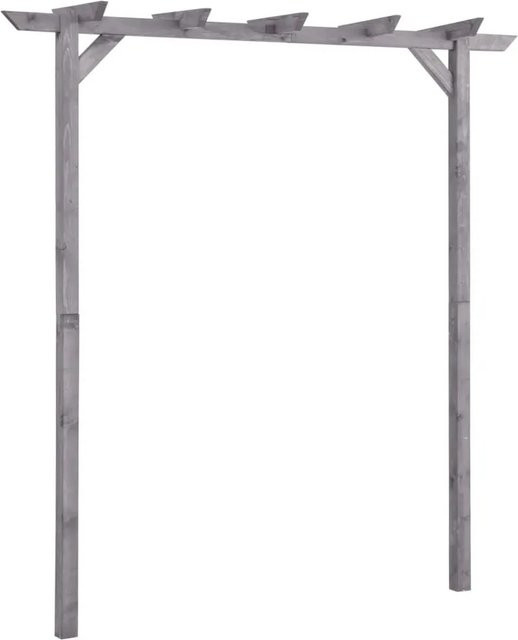 DELUKE Pergola LURV aus Kiefernholz in Grau, freistehende Rankhilfe für den Garten, B/T/H: 200 x 200 x 205 cm - Bild 1