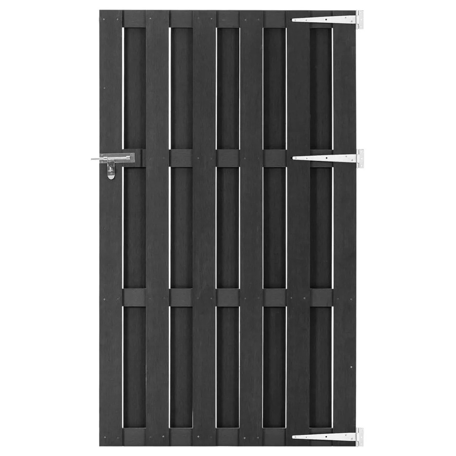 vidaXL Gartentor aus WPC in Grau, B/H: 100 x 180 cm - Bild 2