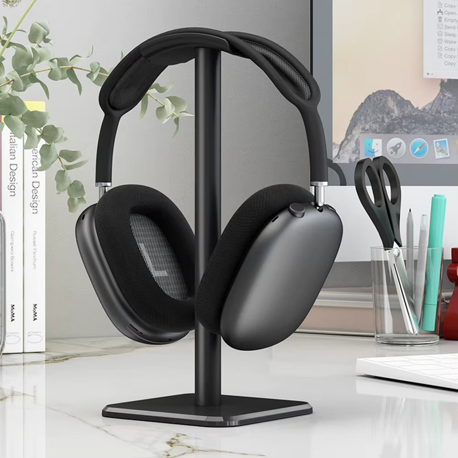 APWIKOGER Kopfhörerhalter aus Aluminiumlegierung in Schwarz, platzsparender Gaming-Headset-Ständer und Desktop-Organizer - Bild 3