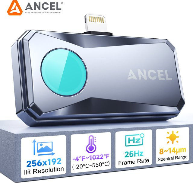 ANCEL IR101 Smartphone-Wärmebildkamera für iOS in Grau mit 256 x 192 IR Auflösung und 25Hz - Bild 1