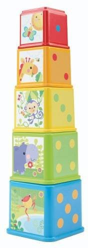 Fisher Price Bunte Stapelwürfel CDC52 für Babys ab 6 Monaten, Mehrfarbig - Bild 1