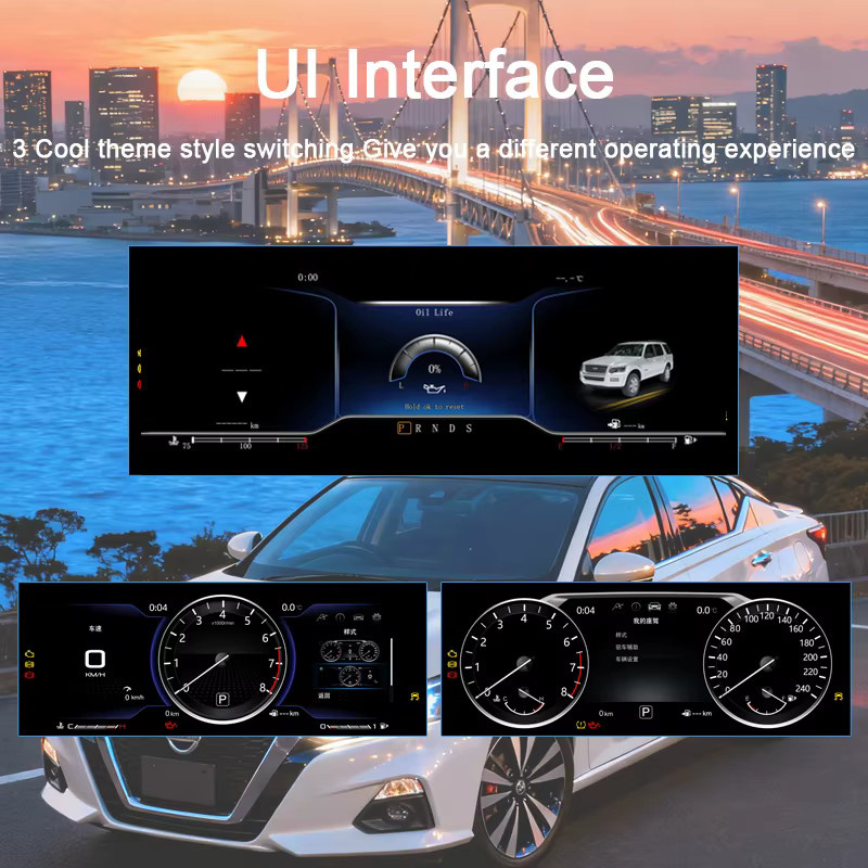Digitales Instrumentencluster für Nissan Teana und Pathfinder mit iOS CarPlay und Android Auto, 12,3 Zoll HD Virtuelles LCD Tachometer, Schwarz - Bild 5