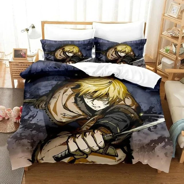Vinland Saga Bettwäsche-Set mit Bettbezug und Kissenbezug, Mehrfarbig, B/H: 135 x 200 cm - Bild 1