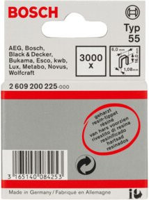Bosch Schmalrückenklammern Typ 55 geharzt, 6 x 1,08 x 16 mm - Bild 1
