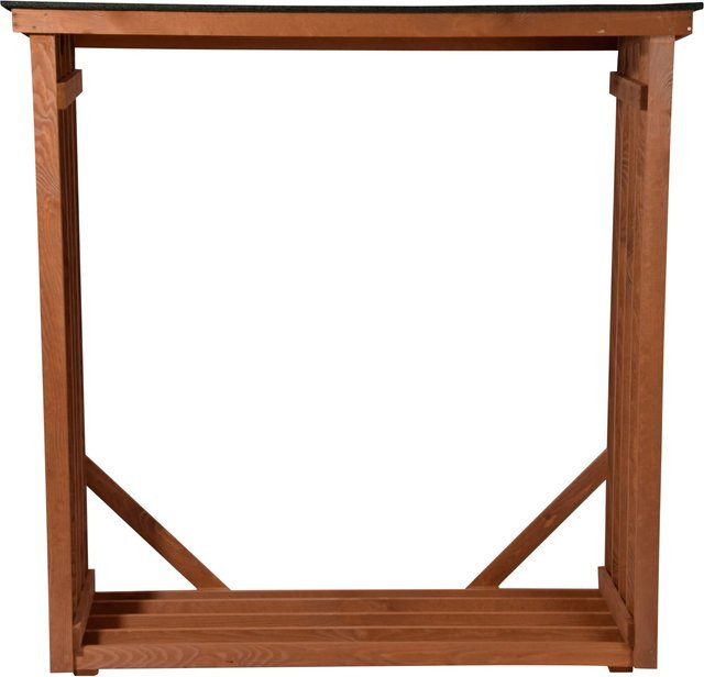Dobar Kaminholzregal XL 56090E aus Kiefernholz, B/T/H: 140 x 50 x 143 cm - Bild 1