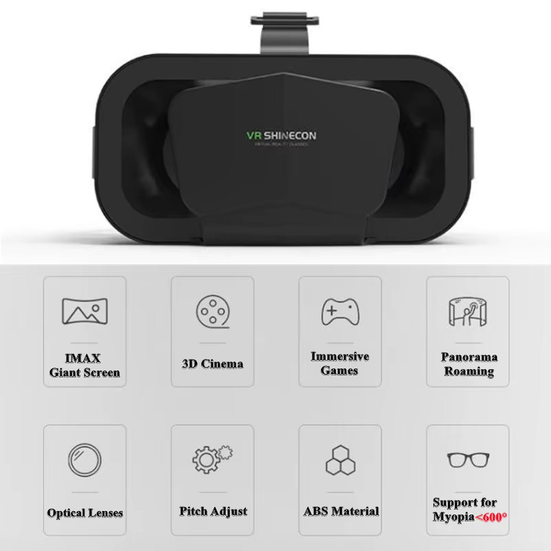 Shinecon Virtual Reality VR Brille für Smartphones in Schwarz - Bild 2