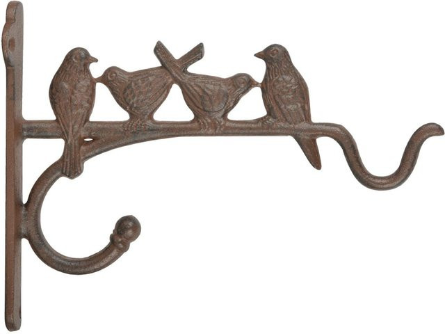 Esschert Design Gusseisen-Winkel mit Vogelhalterung in Braun - Bild 1