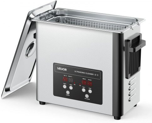 VEVOR Ultraschallreiniger 6 L, professionelle Reinigungsmaschine aus Edelstahl mit Digitalanzeige und Reinigungskorb, 120 W, 40 kHz, Farbe: Silber - Bild 1