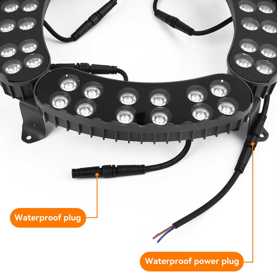 Burhui 5er Set LED-Baumumarmungslampen für den Außenbereich, IP65 wasserdichte Landschaftsstrahler in Warmweiß, Schwarz - Bild 4